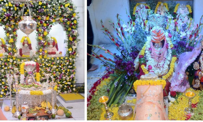 महाशिवरात्रि महोत्सव में भक्तों की भीड़ और भजन संध्या।