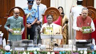 राष्ट्रपति द्रौपदी मुर्मु छत्तीसगढ़ विधानसभा के रजत जयंती समारोह में संबोधित करते हुए।