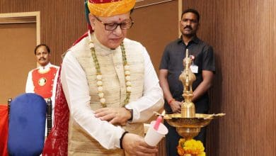 हैदराबाद राजभवन में राजस्थान दिवस समारोह के दौरान सांस्कृतिक प्रस्तुति।