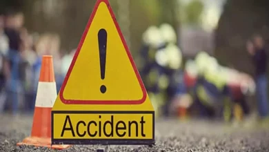 हैदराबाद के माहेश्वरम में बस दुर्घटना के बाद क्षतिग्रस्त बसें