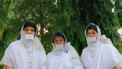 महासतीजी का नगर प्रवेश एवं 2025 चातुर्मासिक मंगल प्रवेश का दृश्य