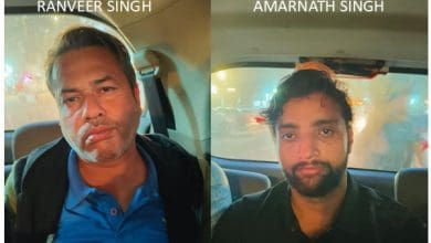 दिल्ली से गिरफ्तार धोखाधड़ी के आरोपी अमरनाथ और रणवीर।