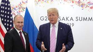 डोनाल्ड ट्रंप रूस-यूक्रेन युद्धविराम पर बयान देते हुए।