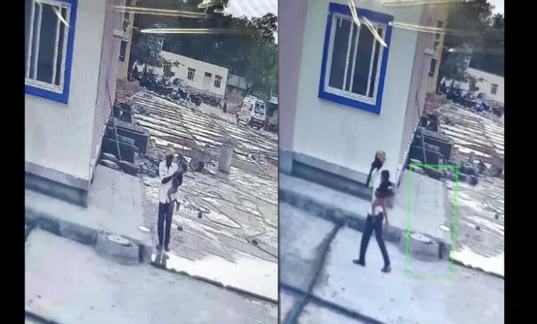 सीसीटीवी फुटेज में अपहरणकर्ता बच्चे को ले जाते हुए कैद हुआ