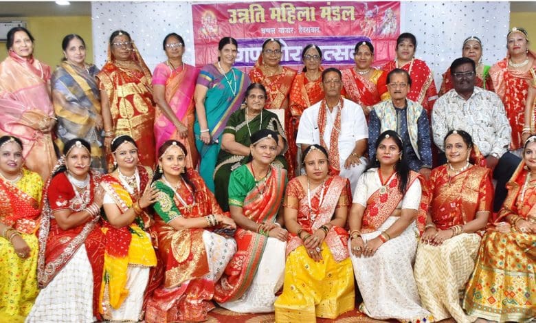 उन्नति महिला मंडल द्वारा आयोजित गणगौर उत्सव में सांस्कृतिक कार्यक्रम, तंबोला और समाजसेवियों के सम्मान का भव्य आयोजन।