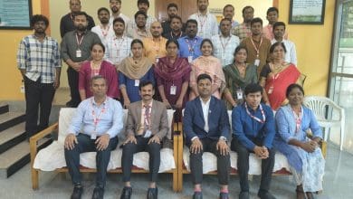 यूनियन बैंक ऑफ इंडिया में हिन्दी कार्यशाला के दौरान प्रशिक्षण प्राप्त करते कर्मचारी