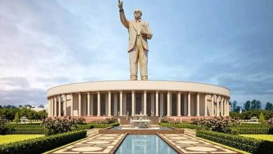अंबेडकर की 125 फीट ऊँची प्रतिमा के पास ताले व सफाई को लेकर विवाद