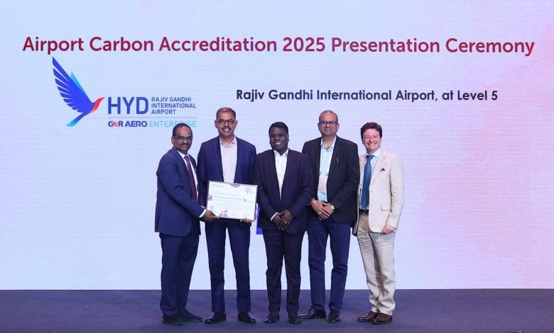 हैदराबाद एयरपोर्ट को एसीए स्तर 5 मान्यता प्राप्त
