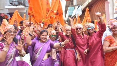 हनुमान जन्म जयंती पर निकली भव्य निशान यात्रा