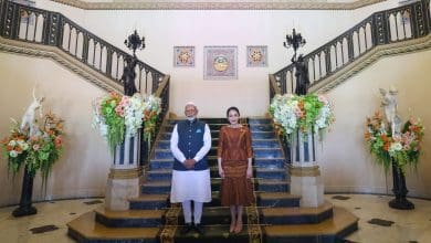 पीएम मोदी भारत-थाईलैंड के सांस्कृतिक और आध्यात्मिक संबंधों पर बोलते हुए।