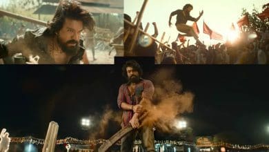 फिल्म पेद्दी के पहले टीज़र में रामचरण का दमदार लुक।