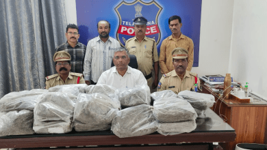 सिकंदराबाद रेलवे स्टेशन पर बरामद गांजा के बैग