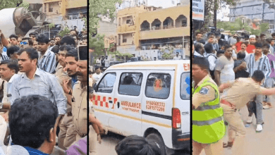 बालानगर में सड़क हादसे के बाद विरोध प्रदर्शन