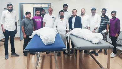 हैदराबाद एयरपोर्ट पर दुबई में मारे गए तेलंगाना के युवकों के शव लाए गए