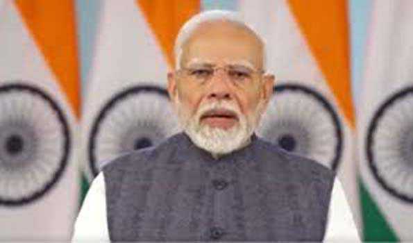 प्रधानमंत्री नरेंद्र मोदी नवकार महामंत्र दिवस कार्यक्रम में शामिल होते हुए