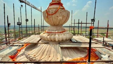 राम मंदिर के शिखर का निर्माण और कलश स्थापना