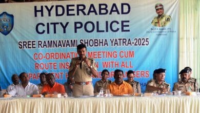 हैदराबाद में श्रीराम नवमी शोभायात्रा रूट निरीक्षण