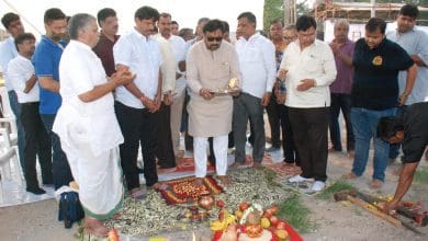 श्री सात युवा समिति द्वारा माँ भगवती जागरण भूमि पूजन