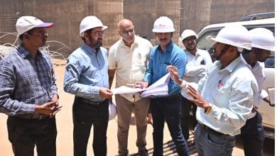 सनकिशाला परियोजना के कार्यों का निरीक्षण करते एमडी अशोक रेड्डी