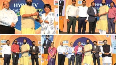 हाईबिज टीवी मीडिया अवार्ड्स 2025 में पत्रकारों को उत्कृष्ट योगदान के लिए सम्मानित किया गया।