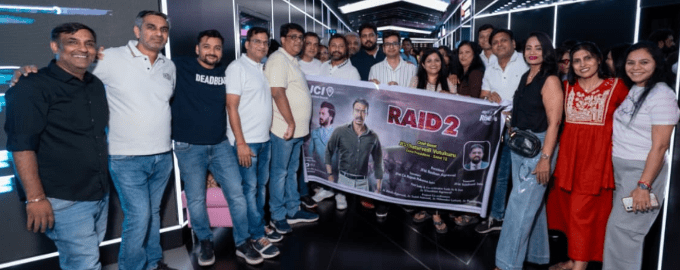 जेसीआई हैदराबाद डेक्कन द्वारा फिल्म रेड 2 की क्रीनिंग और प्रमुख उपस्थित सदस्य।