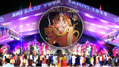 श्री सात युवा समिति का भव्य माँ भगवती जागरण कार्यक्रम