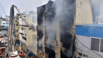 हैदराबाद अफजलगंज में भीषण आग दुर्घटना की तस्वीर