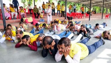 हैदराबाद में मॉक ड्रिल के दौरान सुरक्षा एजेंसियों द्वारा किया गया अभ्यास