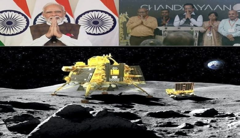 PM मोदी चंद्र, मंगल और शुक्र पर भारतीय मिशन की घोषणा करते हुए"