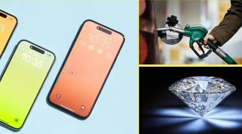 भारत में iPhone निर्माण संयंत्र का दृश्य, जो स्मार्टफोन निर्यात में योगदान कर रहा है।