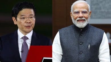 प्रधानमंत्री मोदी लॉरेंस वोंग को चुनाव जीत की बधाई देते हुए