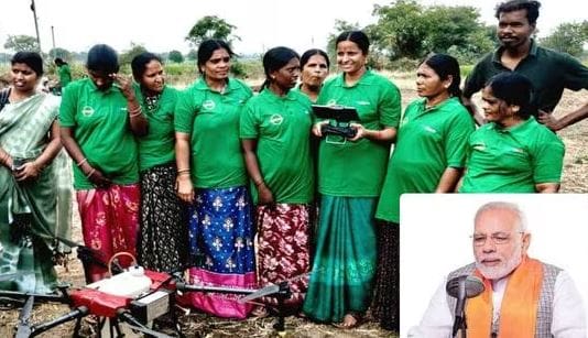 पीएम मोदी ने ड्रोन दीदी को स्काई वॉरियर कहा