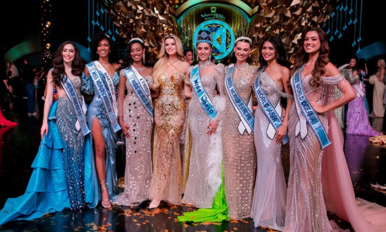 मिस वर्ल्ड 2025 विजेता ओपाल चुआंगस्री को हैदराबाद में ताज पहनाया गया