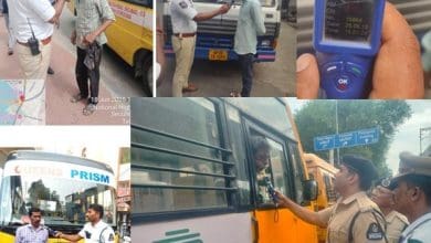 स्कूल बसों पर ड्रंक एण्ड ड्राइव का विशेष अभियान