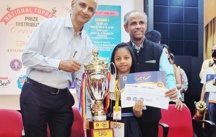 स्पेलिंग बी स्पर्धा में अदिति सेन का शानदार प्रदर्शन