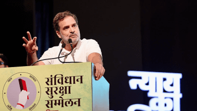 राहुल गांधी बिहार दौरे पर कानून व्यवस्था पर बोलते हुए”