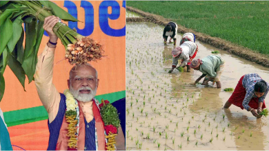 प्रधानमंत्री मोदी किसानों के लिए योजनाओं पर बात करते हुए