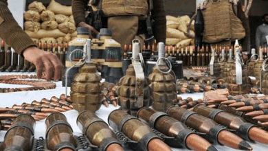 मणिपुर में सुरक्षाबलों द्वारा जब्त किए गए हथियार और गोला-बारूद