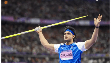 पेरिस डायमंड लीग में थ्रो तैयारी करते Neeraj Chopra”