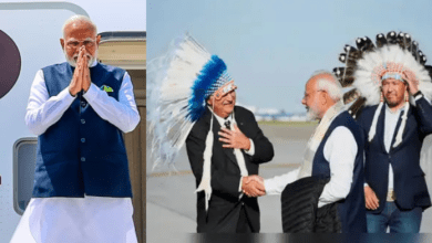 G7 सम्मेलन में भाषण देते हुए प्रधानमंत्री नरेंद्र मोदी