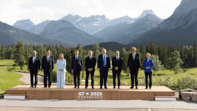 G7 सम्मेलन में ट्रंप, जल्दी रवाना होने पर सफाई देते हुए