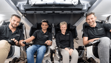 शुभांशु शुक्ला Axiom‑4 मिशन क्रू Dragon और Falcon 9 के साथ ISS की ओर”