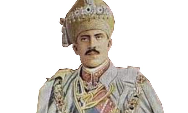 महाराजा किशन प्रसाद की दुर्लभ ऐतिहासिक छवि, हैदराबाद के दीवान और बहुआयामी व्यक्तित्व के रूप में।