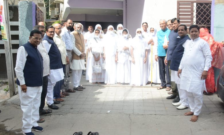 राजमतीजी म.सा. त्रयनगर मंगल प्रवेश मलकपेट समारोह