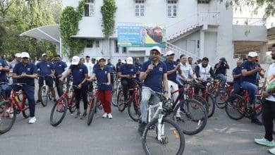 संडे ऑन साइकिल अभियान में रेलवे अधिकारियों की भागीदारी