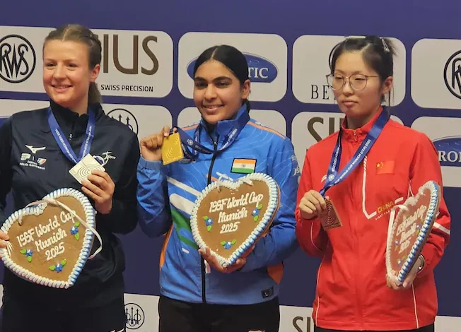 सुरुचि सिंह ने ISSF विश्व कप में तीसरा स्वर्ण पदक जीता
