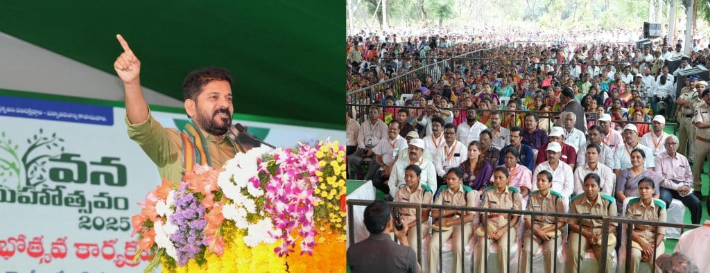 रेवंत रेड्डी ने पौधा लगाकर वन महोत्सव मनाया

