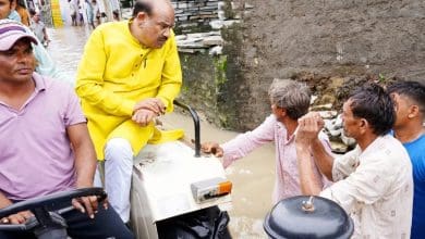 कोटा में बारिश और बाढ़ के बीच ओम बिरला का दौरा