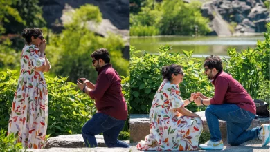 अंशुला कपूर और रोहन ठक्कर की सगाई की तस्वीर न्यूयॉर्क के सेंट्रल पार्क में