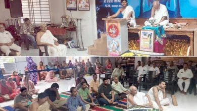 भक्ति दर्शनविजयजी म.सा. का गोशामहल में धर्मसभा प्रवचन